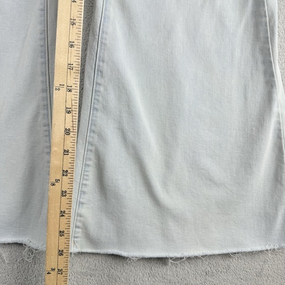 We The Free Jeans Womens 28x26 Blue Denim Super Flare Raw Fray Retro Bell Bottom - Picture 6 of 16